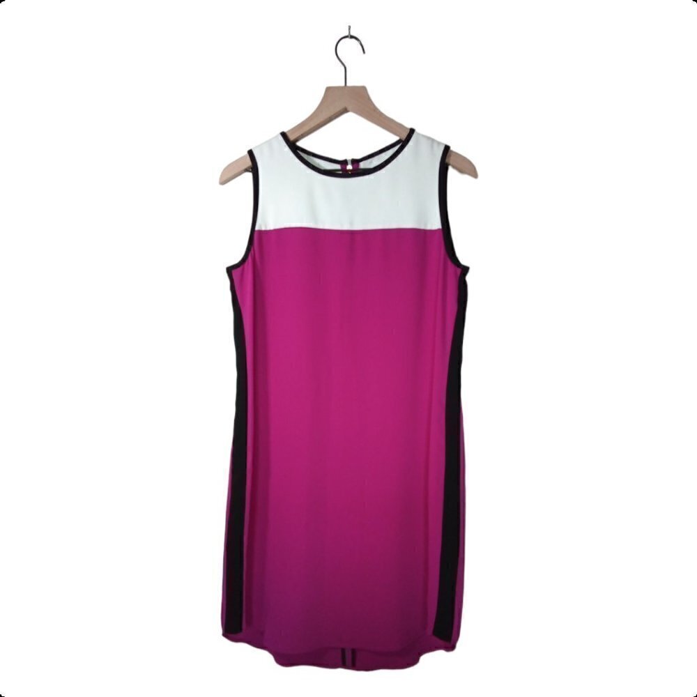 Calvin Klein Colorblock Sleeveless Shift Mini Dress Size 10